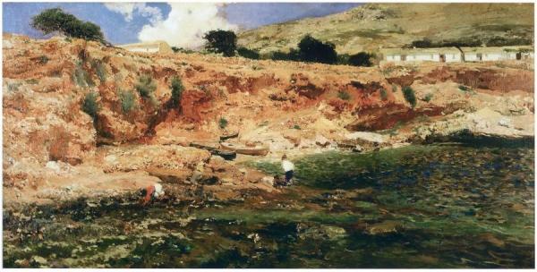 The Small Cove, Javea by Joaquín Sorolla