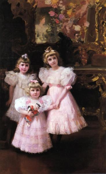 The Three Errazuriz Sisters by Joaquín Sorolla