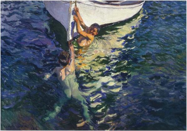 The White Boat, Javea by Joaquín Sorolla