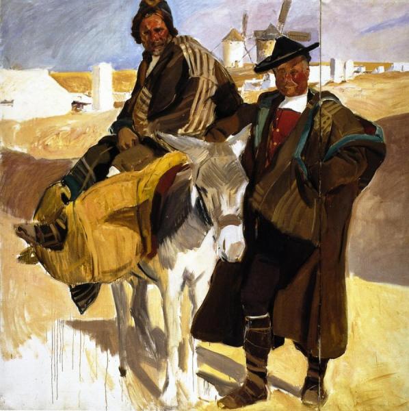 Types Of La Mancha, The White Donkey by Joaquín Sorolla