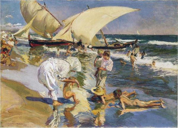 Valencia Beach In The Morning Light by Joaquín Sorolla