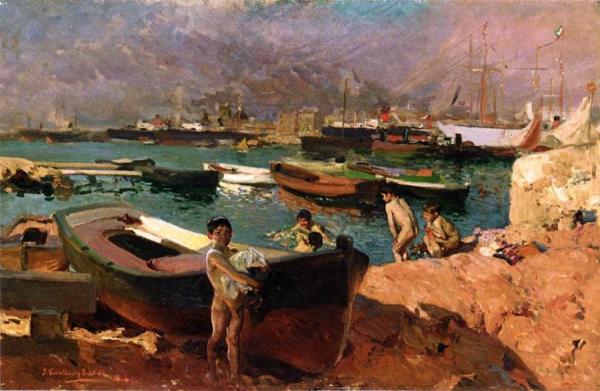 Valencia's Port by Joaquín Sorolla