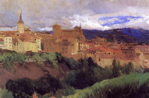 View Of Segovia by Joaquín Sorolla