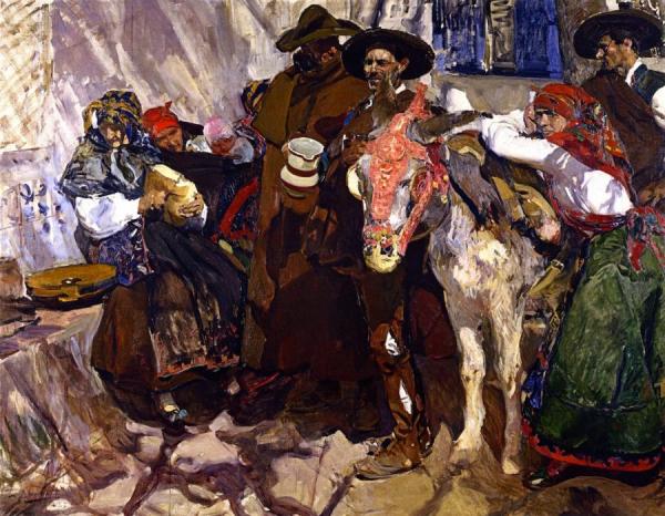 Villagers From Leon by Joaquín Sorolla