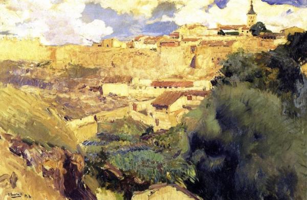 Walls Of Segovia by Joaquín Sorolla