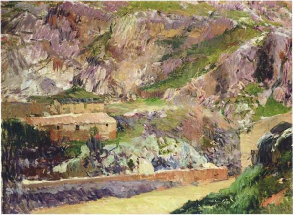 Windmills On The Tagus, Toledo by Joaquín Sorolla