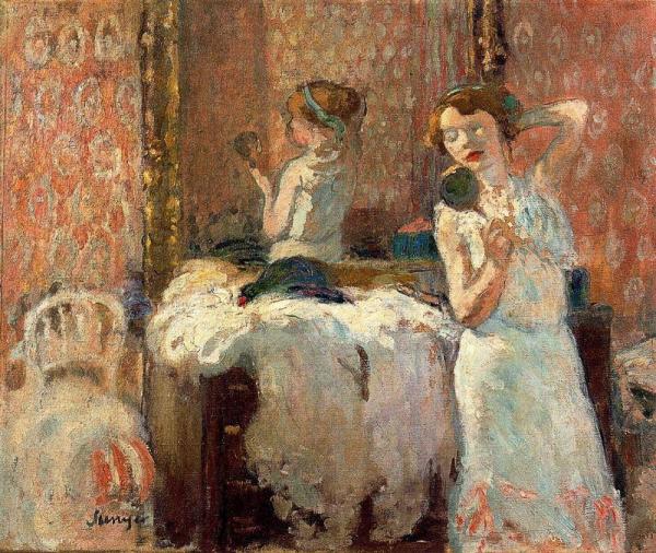 The Mirrors by Joaquin Sunyer Y Miro Oil Painting Reproductions