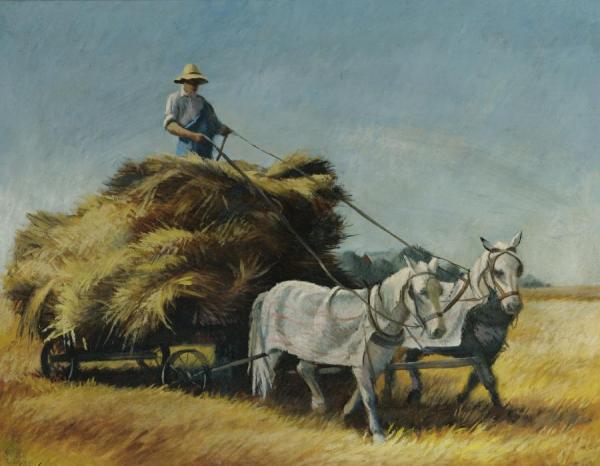 Collecting The Harvest, 1935 by Joe Jones Oil Painting Reproductions