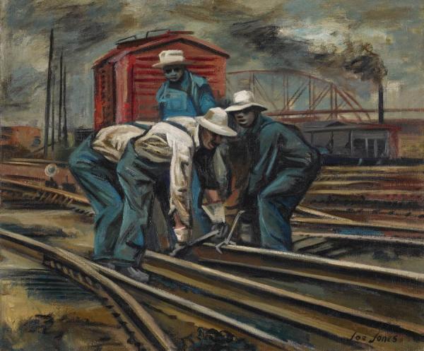 Railroad Workers, 1940 by Joe Jones