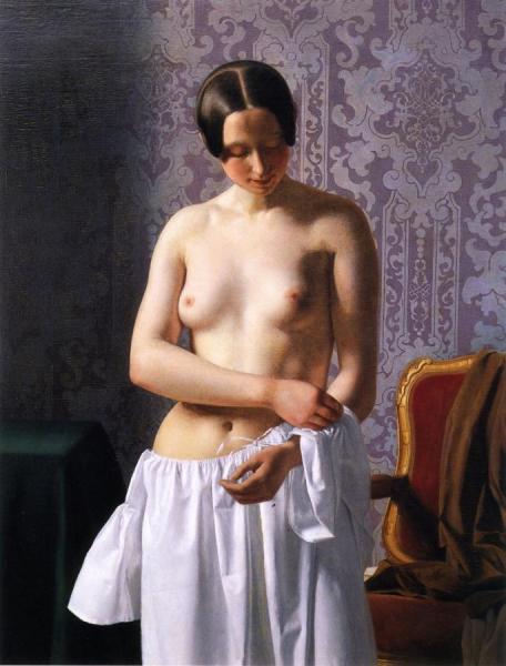 Study Of A Model (also Known As Young Girl Undressing) by Joel Ballin
