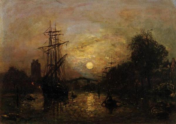 Canal In Holland by Johan Berthold Jongkind