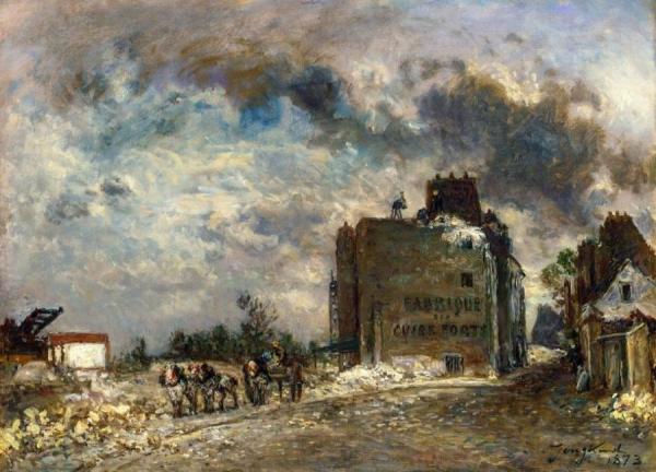Demolition Of The Rue Des Francs-bourgeois by Johan Berthold Jongkind Oil Painting Reproductions
