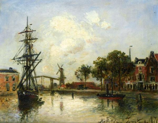 Entry To The Port, Rotterdam by Johan Berthold Jongkind