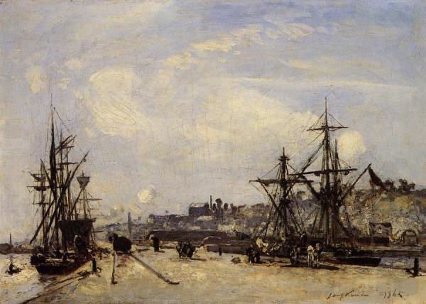 Honfleur, The Railroad Dock by Johan Berthold Jongkind