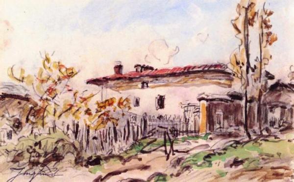 House In The Countryside by Johan Berthold Jongkind