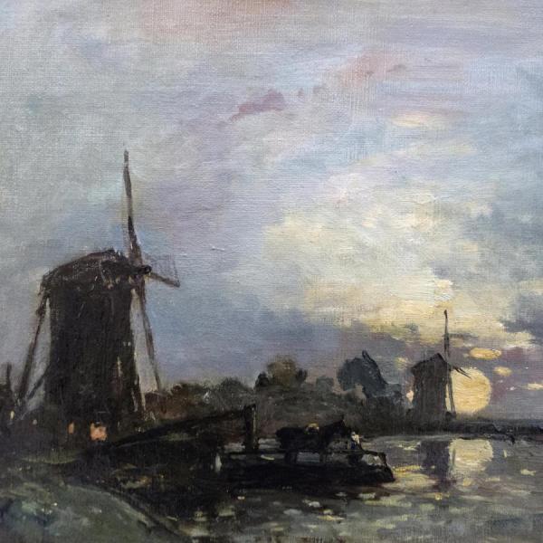 Moonlight On The Canal by Johan Berthold Jongkind