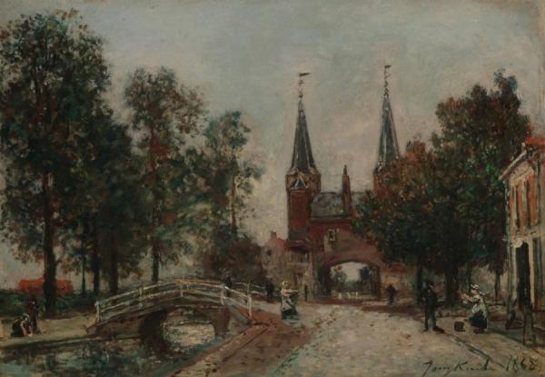 Scene At Delft by Johan Berthold Jongkind