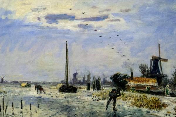 Skaters In The Surroundings Of Rotterdam by Johan Berthold Jongkind