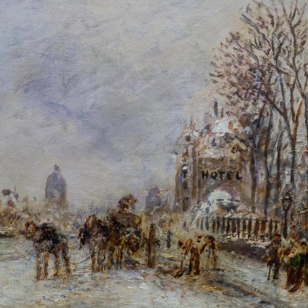 Snow On The Boulevard Des Invalides by Johan Berthold Jongkind