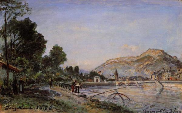 The Banks Of The Isere At Grenoble In Spring by Johan Berthold Jongkind