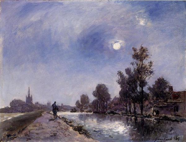 The Towpath by Johan Berthold Jongkind