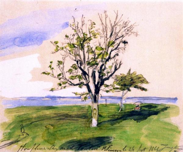 Tree At The Seine Estuary by Johan Berthold Jongkind