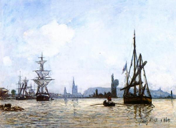 View Of Rouen by Johan Berthold Jongkind