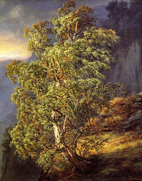 Birch In A Storm by Johan Christian Dahl