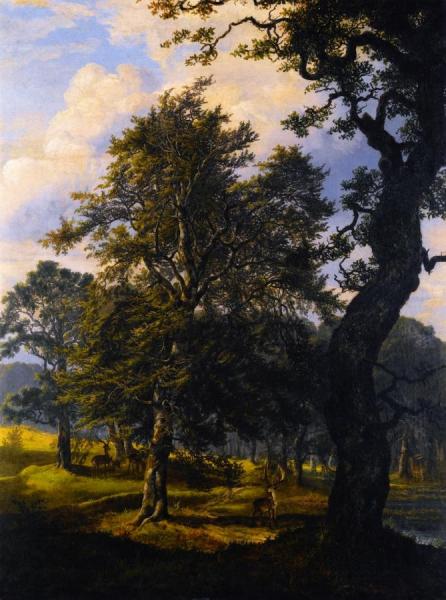 Dyrehaven Near Copenhagen by Johan Christian Dahl