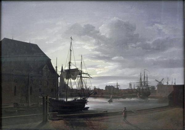 Frederiksholms Canal In Copenhagen With Christian Iv's Brewery by Johan Christian Dahl