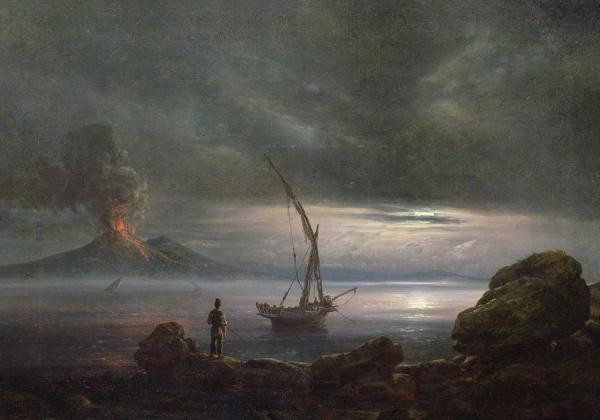Volcano At Evening, Sicily by Johan Christian Dahl