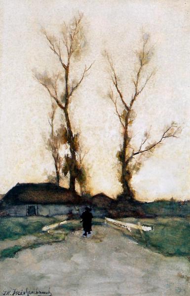 Autumn Evening by Johan Hendrik Weissenbruch