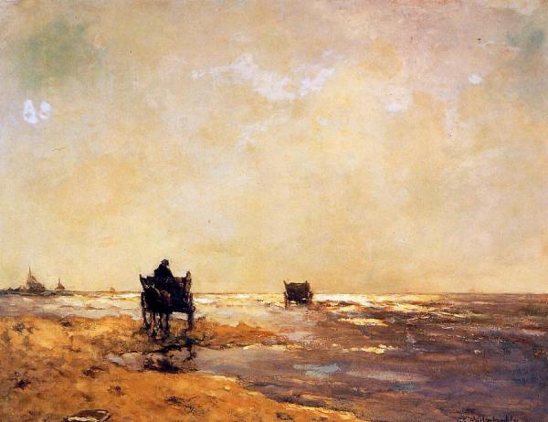 Beach View by Johan Hendrik Weissenbruch Oil Painting Reproductions