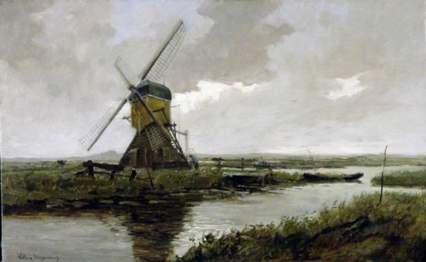 Landscape With A Mill by Johan Hendrik Weissenbruch