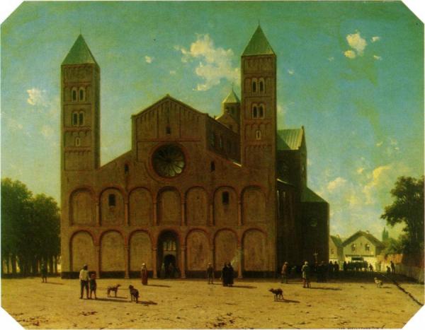 St. Mary's Church At Utrecht by Johan Hendrik Weissenbruch