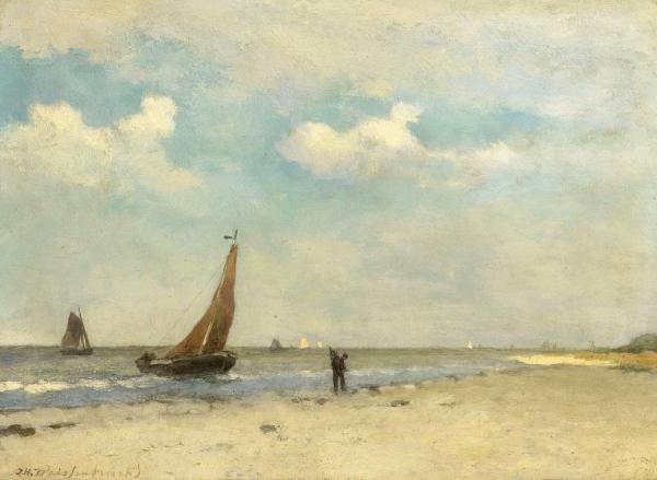 View On The Beach by Johan Hendrik Weissenbruch