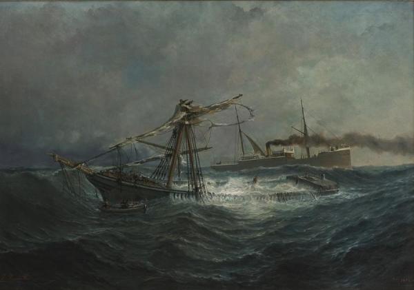 The Shipwreck by Johan Jacob Bennetter