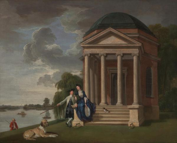 David Garrick And His Wife By His Temple To Shakespeare by Johan Joseph Zoffany