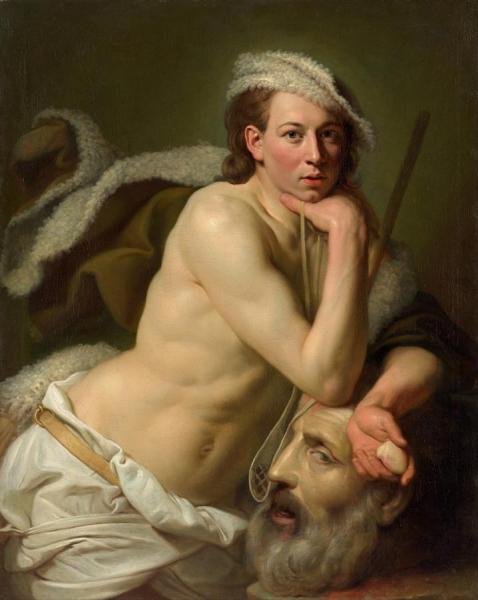 Self Portrait As David With The Head Of Goliath by Johan Joseph Zoffany