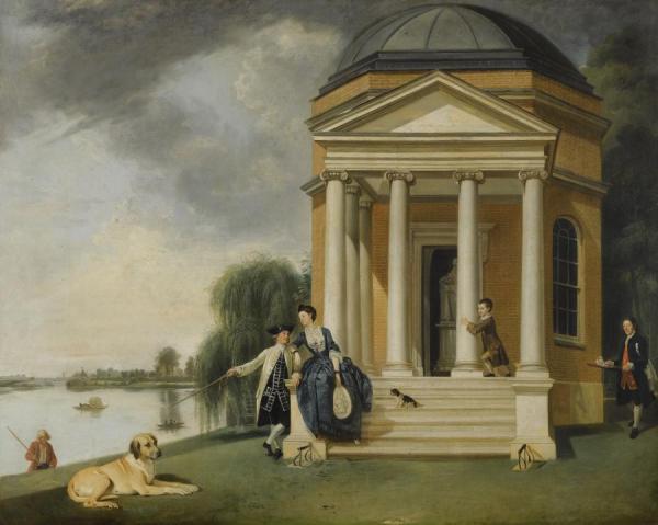 The Garden At Hampton House by Johan Joseph Zoffany