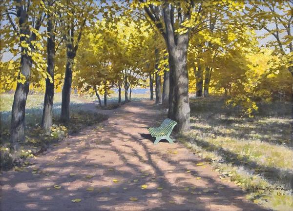 Autumn In Roxen by Johan Krouthén Oil Painting Reproductions