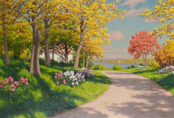 Autumn Landscape by Johan Krouthén