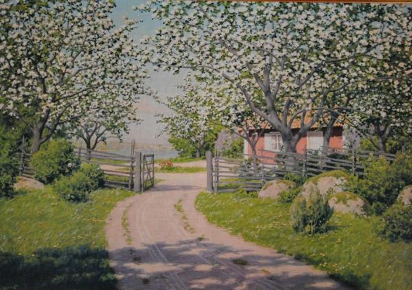 Cabin With Fruit Trees by Johan Krouthén