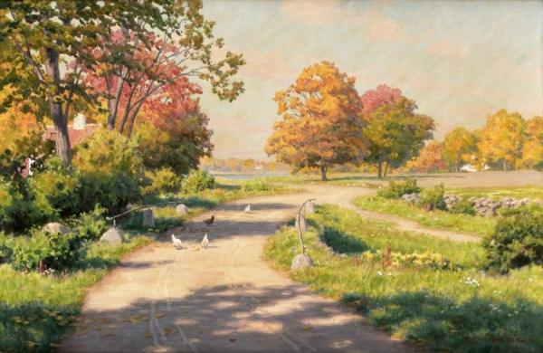 Chickens On A Bridge by Johan Krouthén