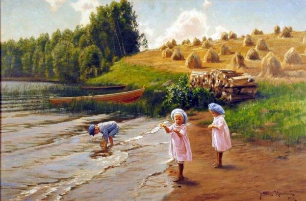 Children At Play by Johan Krouthén