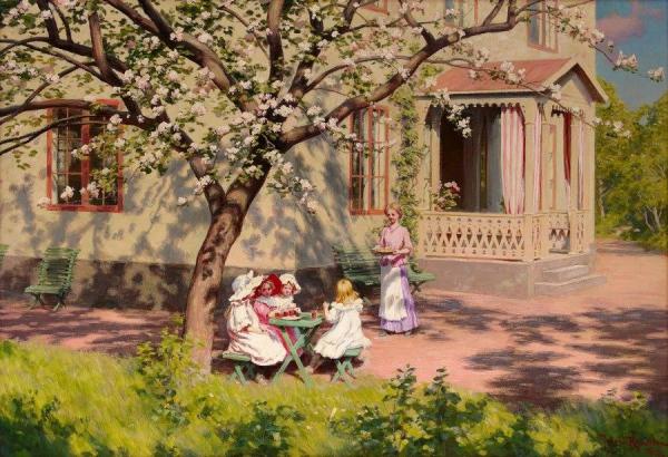 Johan Krouthén Children's Party In The Garden