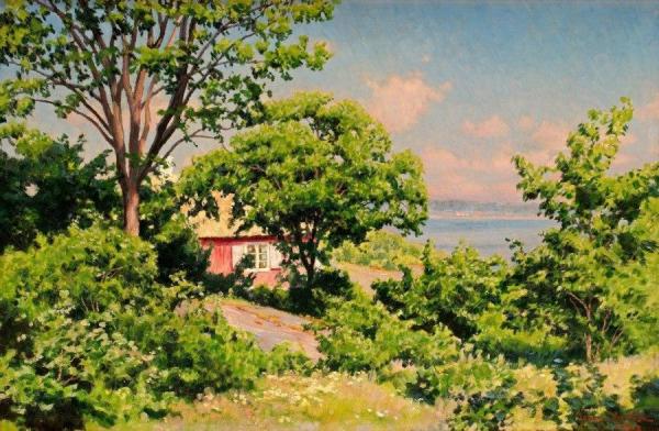 Cottage By The Water by Johan Krouthén