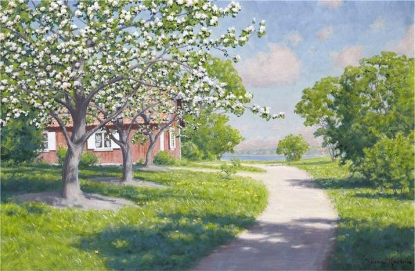 Cottage By The Water by Johan Krouthén