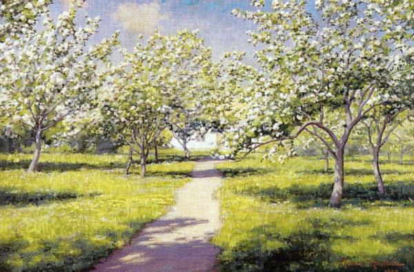 Garden In Spring by Johan Krouthén