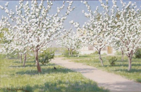 Garden In Spring by Johan Krouthén